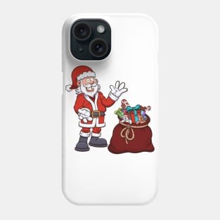 Santa Claus With Bag Of Presents Phone Case