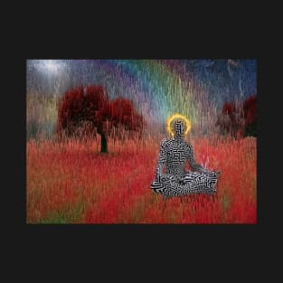 Meditation in surreal landscape T-Shirt