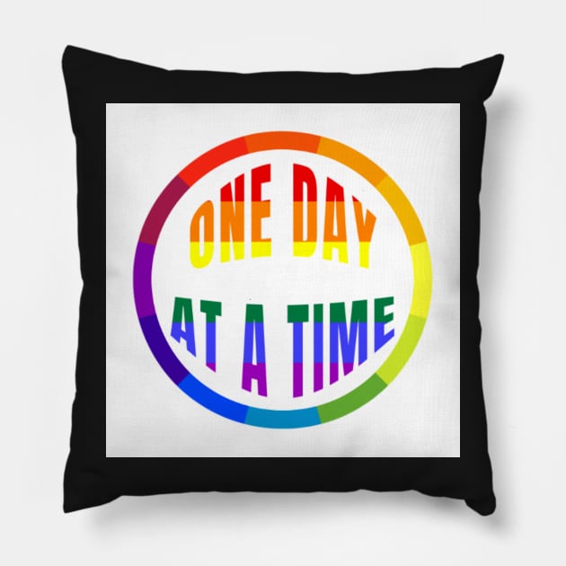 One Day At a Time Sticker Gifts Pillow by gillys