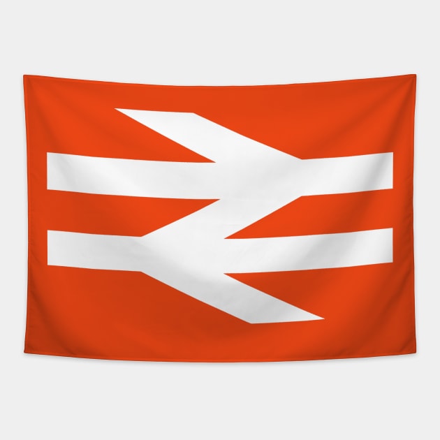 British Rail Double Arrow logo Tapestry by Random Railways