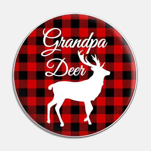 Buffalo Plaid Christmas Deer Pin by MIRO-07