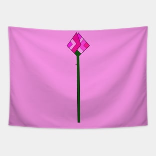 Long pink rose Tapestry