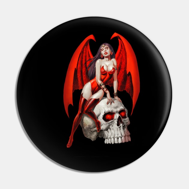 Succubus and Skull Pin by Paul_Abrams