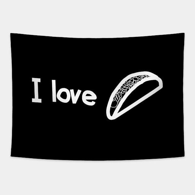 Whiteline I Love Tacos Tapestry by ellenhenryart