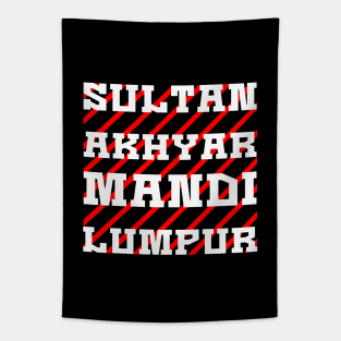 Sultan Akhyar Mandi Lumpur Red White Tapestry