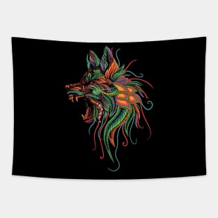 Wolf Ornate Tapestry