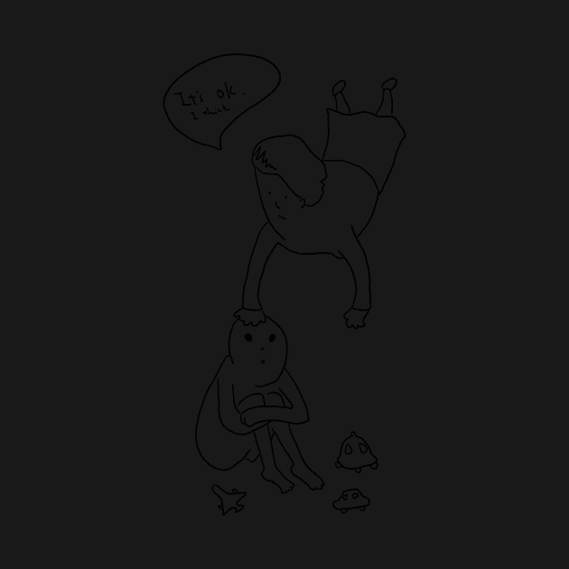 Alien: It's OK, I think. Minimalistic drawing by doteau