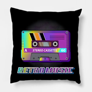 Retro Music Cassette Tape.Music mixtape,Cassette Tape 80s,90s Pillow