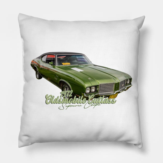 1972  Oldsmobile Cutlass Supreme Coupe Pillow by Gestalt Imagery