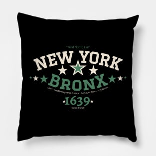 New York Bronx - New York Bronx Schriftzug - Bronx Logo Pillow