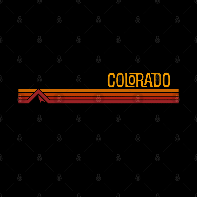 Retro Vintage Colorado Stripes Design by MalmoDesigns