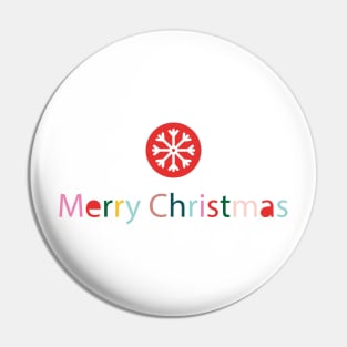 Colorful Merry Christmas Pin