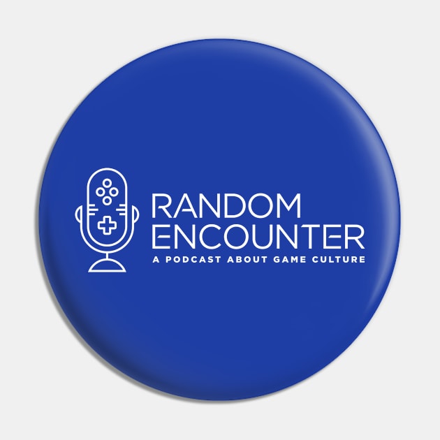 Random Encounter Logo White Pin by The_SaveState