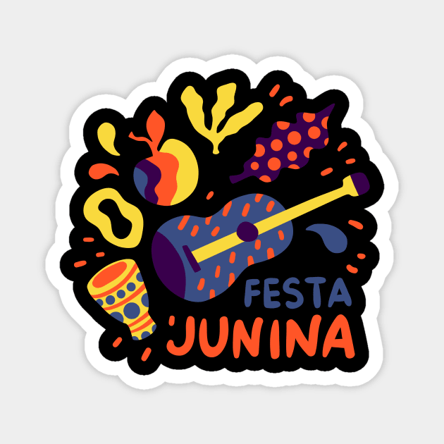 Festa Junina Brazil Magnet by Teewyld
