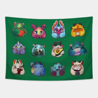 Puff Monsters Tapestry