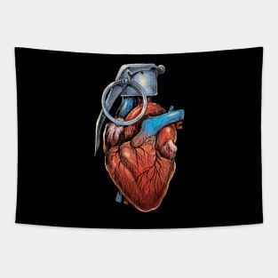 Heart Grenade Tapestry