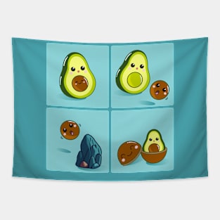 Avocado Russian Doll Comic Strip Tapestry