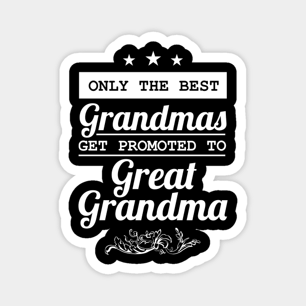 Only The Best Grandmas Get Promoted To Great Grandma Magnet by amalya