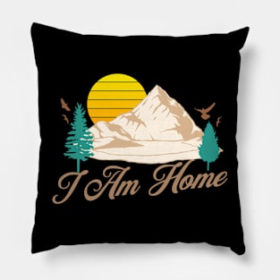 Happy Camper, Nature Lover, Camping Lover, Hiking Wilderness Pillow