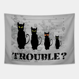 Trouble? (gray) Tapestry