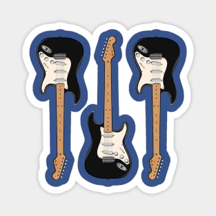 Triple Black Stratocaster Magnet