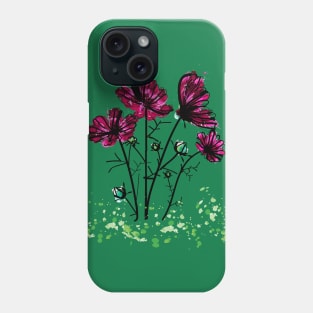 Pink cosmos flowers Phone Case