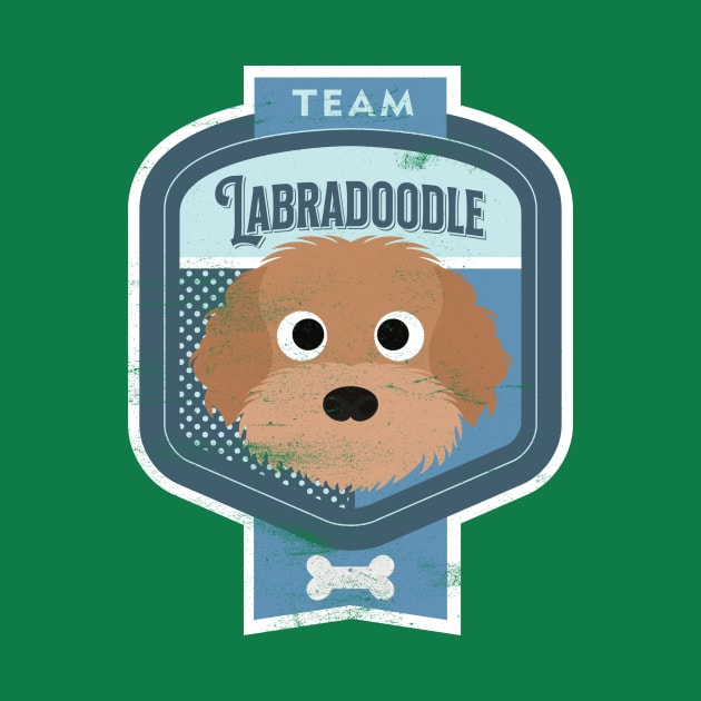 Team Labradoodle - Distressed Labradoodle Beer Label Design by DoggyStyles