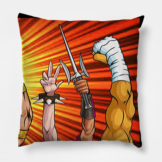 Fighter's Victory! (Pillow C) Pillow by MGleasonIllustration