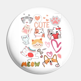 Cat Graphic Pin