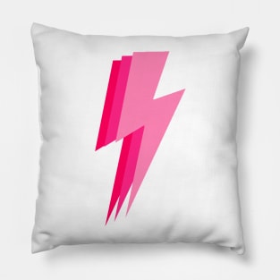 3 pink lightning bolt Pillow