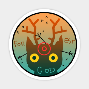 Night In The Woods Forest God Magnet