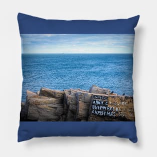 Tribute to Annie C Maguire Shipwreck of 1886 Pillow