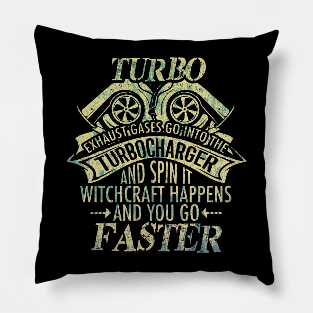 Turbo Witchcraft Pillow by RileyDixon