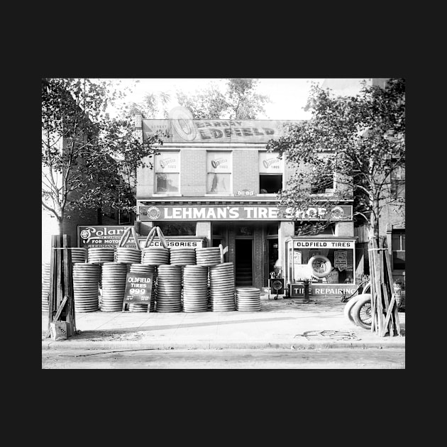 Early Tire Shop, 1921. Vintage Photo by historyphoto