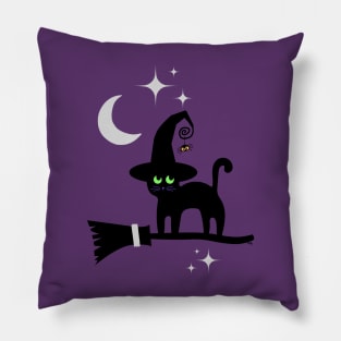 witches cat- halloween Pillow