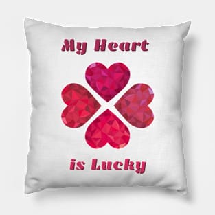 Valentine Heart Red diamond shamrock Pillow