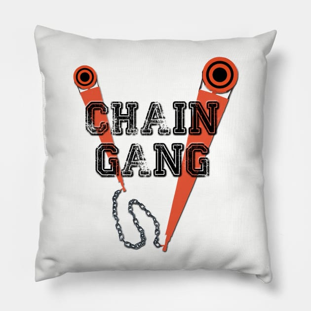 Chain Gang Football Pillow by ArmChairQBGraphics