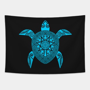 Hmoob Tribal Turtle (Blue) Tapestry