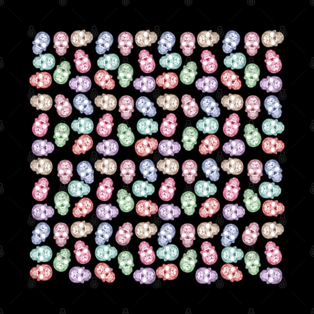 Colorful Sugar Skull Pattern by DesignsbyDonnaSiggy