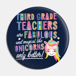 Third Grade Teachers are like Unicorns Gift Idea Pin