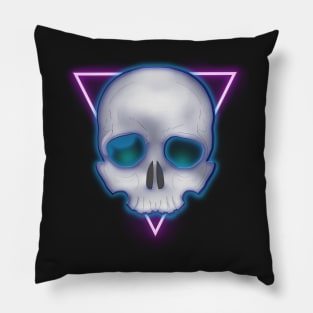 Cyberpunk Skull - Blue / Pink Pillow