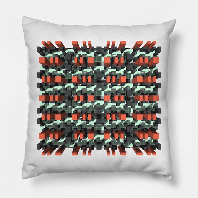 Automatta 3D color pattern design Pillow by myyylla