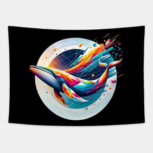 Cosmic Voyage Whale Tapestry