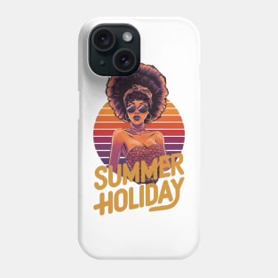 Summer Holiday 50s Retro African American Gift For Black Fifties Woman Vacation Sunglasses Headscarf 1950s Fashion Phone Case