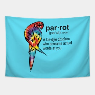 Tie-dye Parrot Tapestry