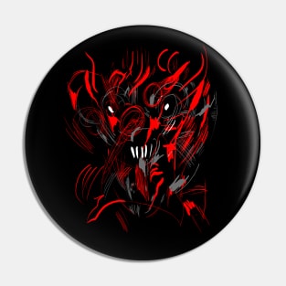 abstract demon face Pin