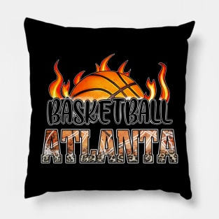 Classic Basketball Design Atlanta Personalized Proud Name Pillow