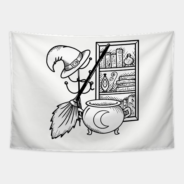 Witches study Tapestry by LeighsDesigns