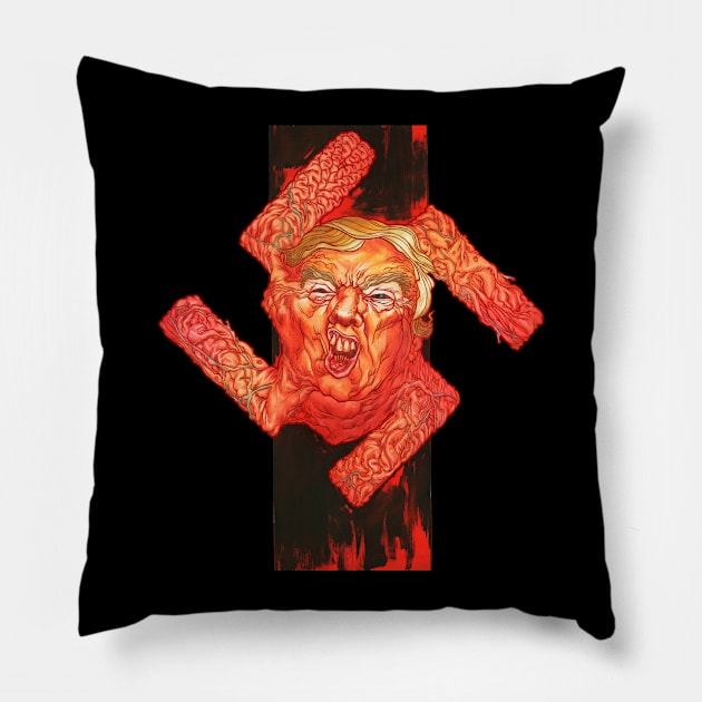 Idiot Fascist Pillow by songe1138