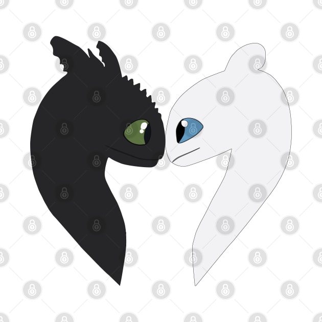 toothless and light fury by khoipham